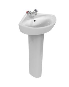 Armitage Shanks Sandringham 21 48cm Corner Washbasin 1 Taphole with Overflow | Commercial Washrooms