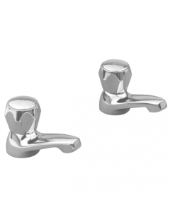 KWC DVS Chrome Fluted Basin Taps (Pair)