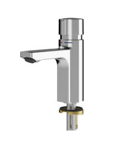 KWC DVS F5S Self-Closing Pillar Tap with Temperature Control