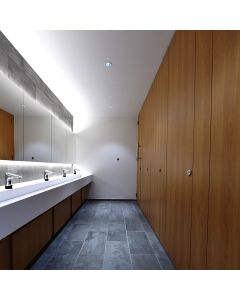 Flush Fronted Full Height HPL Toilet Cubicles