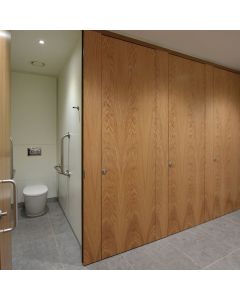 Flush Fronted, Full Height Veneer Toilet Cubicles