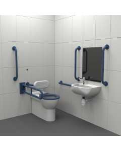 Fitzroy Of London Infrared Premium Rimless Back To Wall Doc M Toilet Pack - Left Handed, Dark Blue | NymaCARE