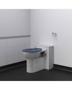 Fitzroy Of London Back To Wall Doc M Ware Set with Ring Only Seat and Back Box - Dark Blue | Commercial Washrooms