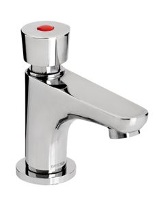 Single Pillar Basin Soft Touch Timed Flow Tap (with flow regulator) | Z2 DUS 1/2 C | Commercial Washrooms