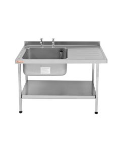 KWC DVS Midi Single Bowl Right Hand Drainer Catering Sink 