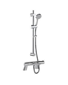 Puro Safe Touch Thermostatic Bath Shower Mixer With Flexible Slide Rail Kit | Commercial Washrooms