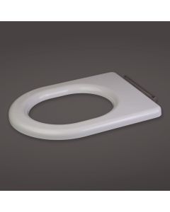 White RAK-Compact Special Needs Seat Ring for Rimless Toilet Pans | Commercial Washrooms