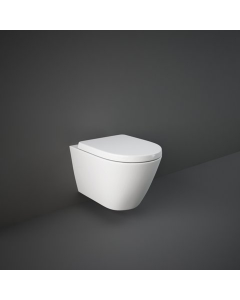 RAK-Resort Rimless Wall Hung Toilet with Hidden Fixations | Wrap Over Seat | Commercial Washrooms