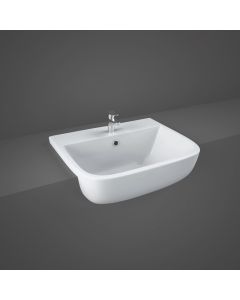 RAK-Series 600 52cm Semi Recessed Basin with 1 Tap Hole | Commercial Washrooms