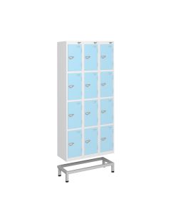 Steel Locker Stand for 3 Units | Commercial Washrooms