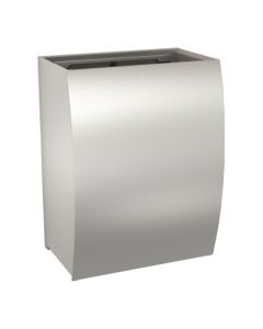 KWC DVS Stratos Wall Mounted Open Waste Bin, 45L with Optional Lid