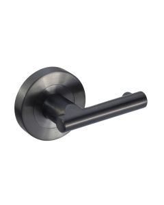 Black- Stainless Steel Lever Arm Toilet Cubicle Lock - 12-13mm | Commercial Washrooms