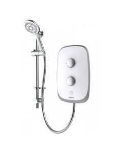 Aqualisa eVolve Electric Shower with Adjustable Head - white/silver | Aqualisa