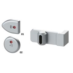 Challenger Toilet Cubicle Lock - Round or Angled Faceplate 