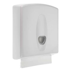 NymaPRO Paper Towel Dispenser, Plastic, White With Clear Level Indicator