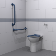 NymaPRO Back To Wall Ambulant Doc M Toilet Pack with Steel Exposed Fixings