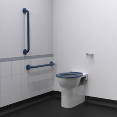 NymaCARE Back to Wall Ambulant Doc M Toilet Pack with Stainless Steel Concealed Fixings