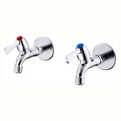 Armitage Shanks Alterna 21 Quarter Turn Lever Bib Taps 1/2 Chrome Plated, pair,