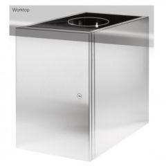 Dolphin Stainless Steel Under Counter Bin With Locking Door and Optional Liner, 64L