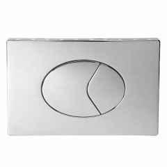 Twyford Large Flush Plate - Dual Flush Air Operated Push Flushplate (Chrome Plated)