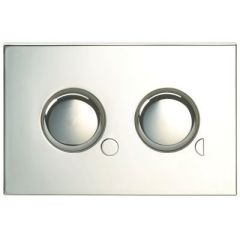 Twyford Mini Plate - Dual Flush Air Operated Push Flushplate (Chrome Plated)