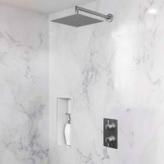 Dolphin Shower Set with Wall Mounted Square Head