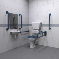 NymaPRO Low Level Doc M Toilet Pack with Exposed Fixing Grab Rails