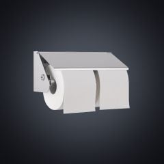 Prestige PVD Coated Stainless Steel Double Anti-Theft Toilet Roll Holder (With Cover)