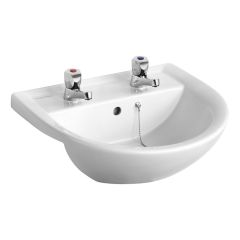 Armitage Shanks Sandringham 21 50cm Semi-Countertop 2 tap hole Washbasin