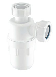 White Plastic McAlpine C10 75mm Water Seal Bottle Trap with Multifit Outlet 1.1/2" x 75mm