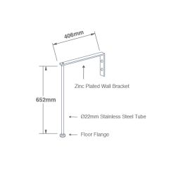 25" Stainless Steel Belfast Sink Legs & Brackets (x2)