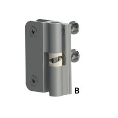 Satin Anodised Cubicle Hinge (Pair) with 2 T-Nut Fixings