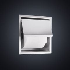 Prestige Flush Mounted Toilet Paper Dispenser (Polished Stainless Steel)