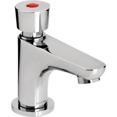 Bristan Single Pillar Basin Soft Touch Timed Flow Tap (with flow regulator)