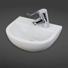 RAK-Compact 38cm Special Needs Basin - Right or Left Hand Taphole