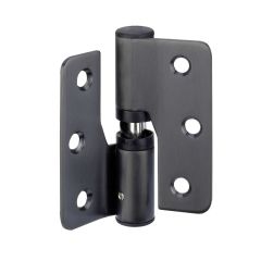 Black Gravity Hinge with Bolt Through Fixings - Stainless Steel