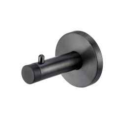 Black - Cylindrical Coat Hook (65mm) - Stainless Steel