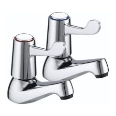 Bristan Lever Basin Taps with Ceramic Disc Valves Chrome (Pair)