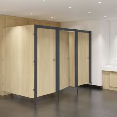 City SGL / HPL / MFC Toilet Cubicles with Metal Pilasters