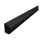 3.5m Matte Black Aluminium D-shaped Headrail