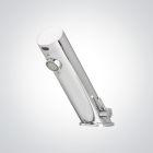 Dolphin Angled Deck Mounted Infrared Sensor Tap with Manual Temperature Control Lever - Polished Chrome with Battery