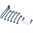 Fitzroy Of London Grab Rail Only Doc M Toilet Pack with Back Rest - Dark Blue | Commercial Washrooms