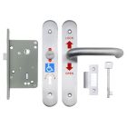 RADAR Disabled Door Lockset In Polished Aluminium 