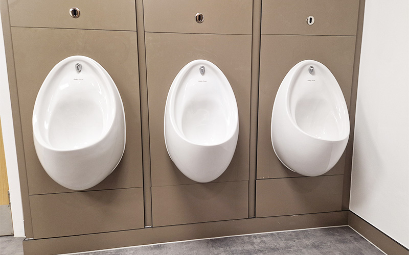 Bournemouth University Washroom Design and Refurbishment - Urinals