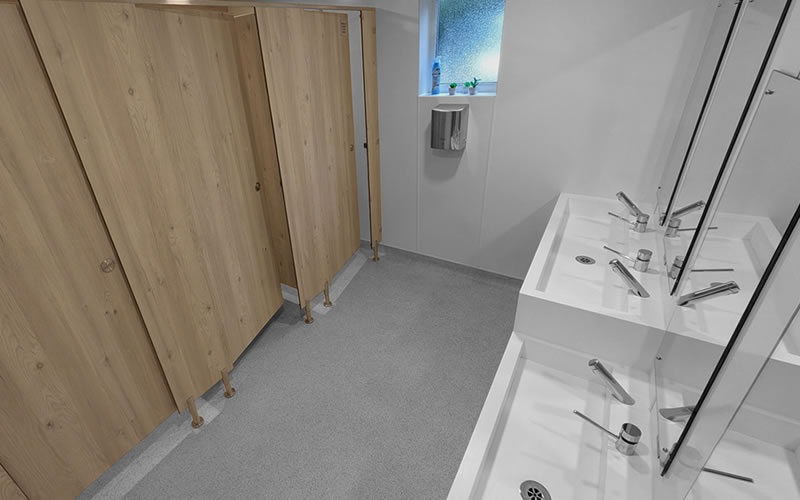 Merley Community Centre Cubicles and Washtrough