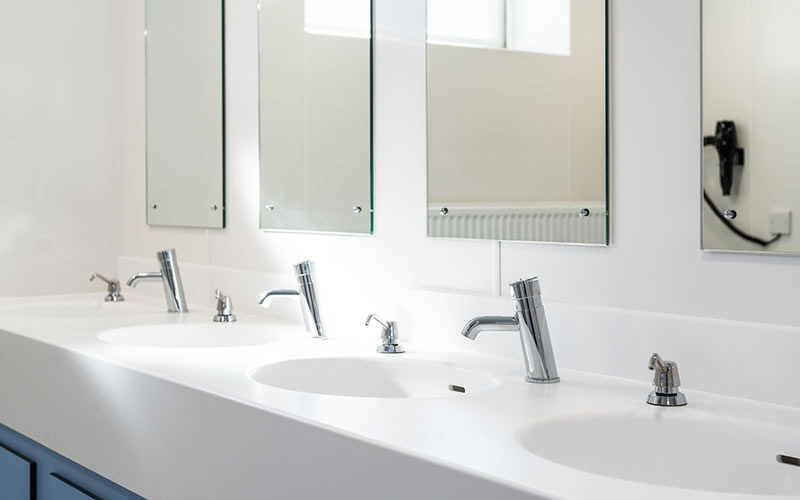 Ulwell Holiday Park (Dorset) Toilet Block Refurbishment Vanity Unit