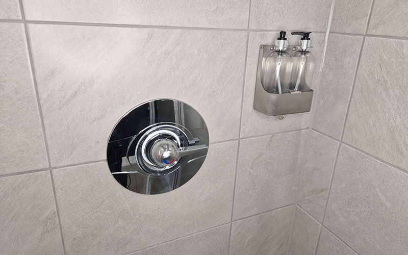 Washroom Refurbishment Shower Controls - Ferndown Golf Club Ladies