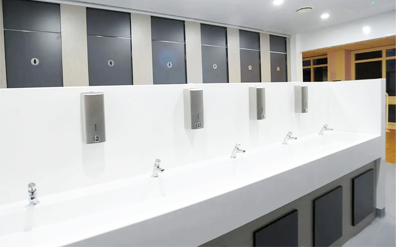 Creating Unisex Toilets at Shaftesbury School - Wash Trough