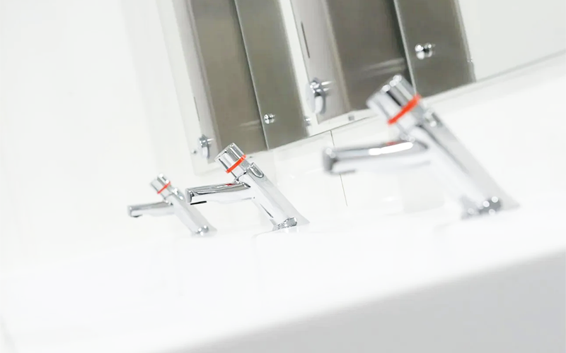 Creating Unisex Toilets at Shaftesbury School - Taps