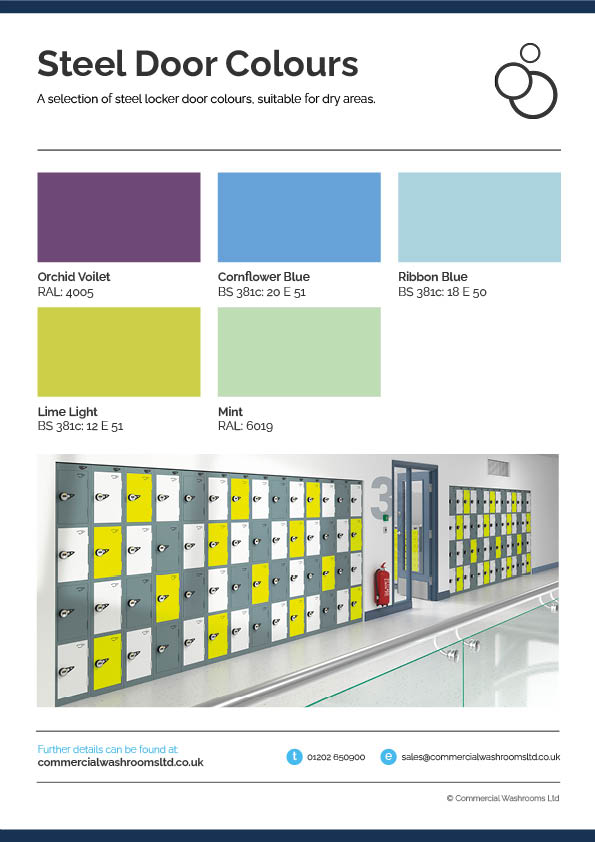 Steel Locker Door Colour Options